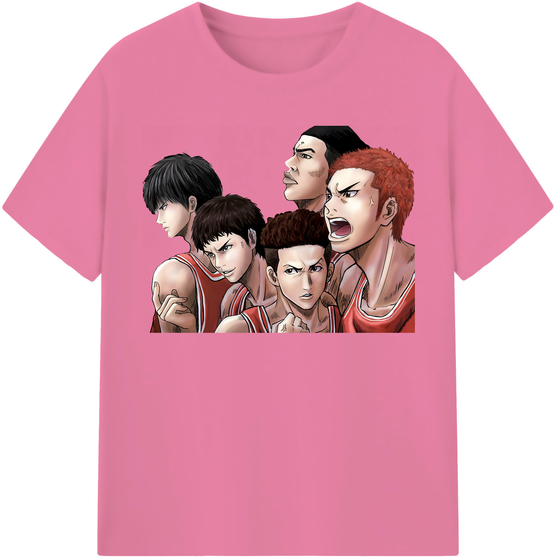 SLAM DUNK／スラムダンク 綿100％半袖Tシャツ（フロントプリント）